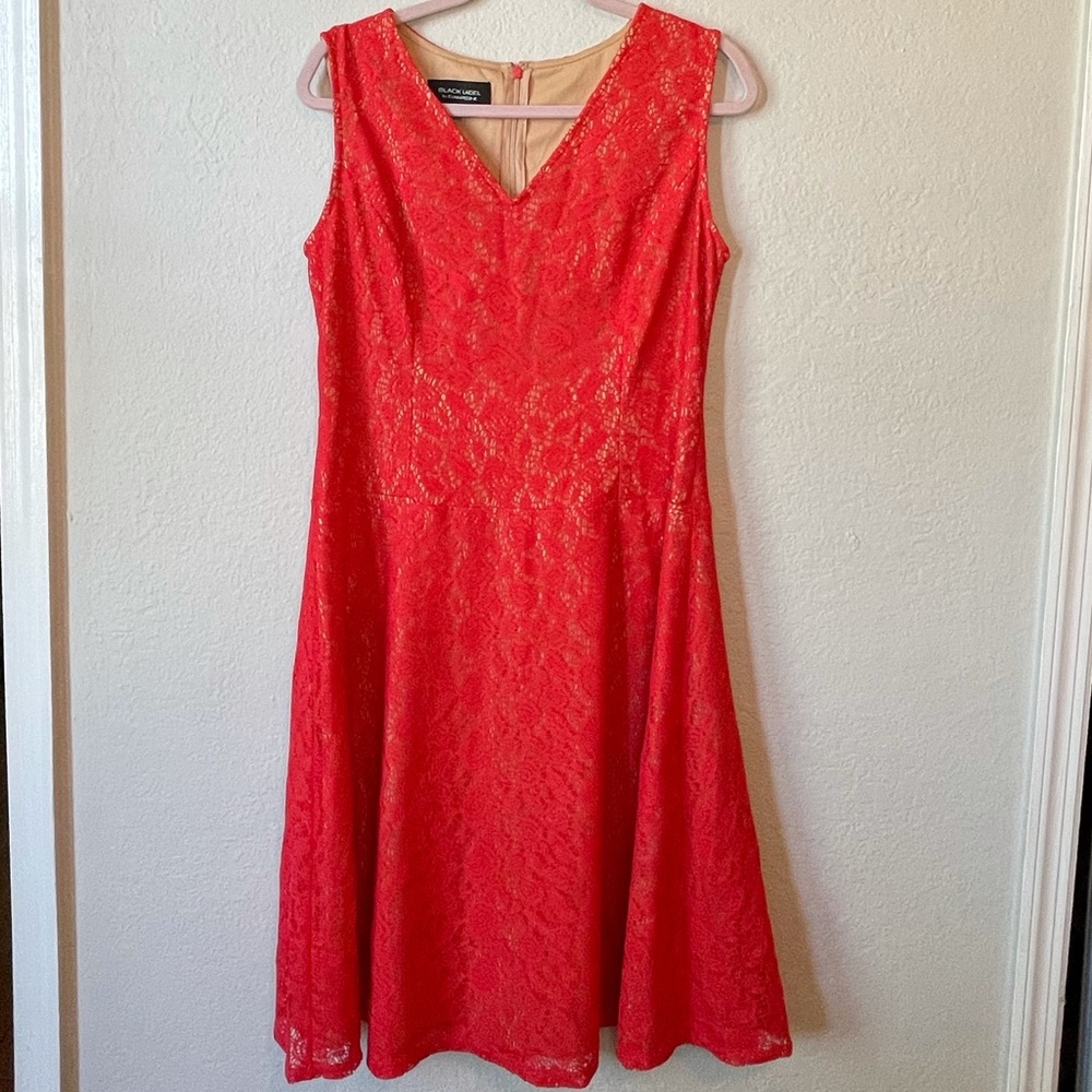 Red lacy dress